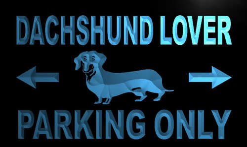 Dachshund Lover Parking Only Neon Light Sign